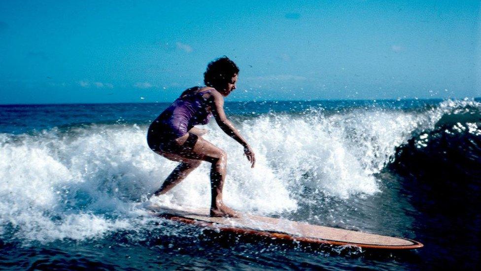 Linda began surfing in 1969 at Aberavon beach