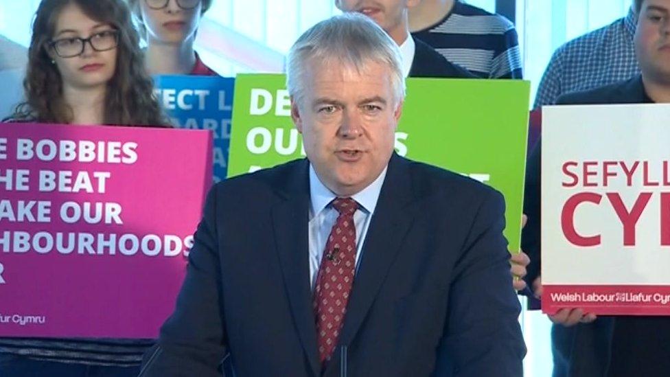 Carwyn Jones at 2017 Welsh Labour campaign launch