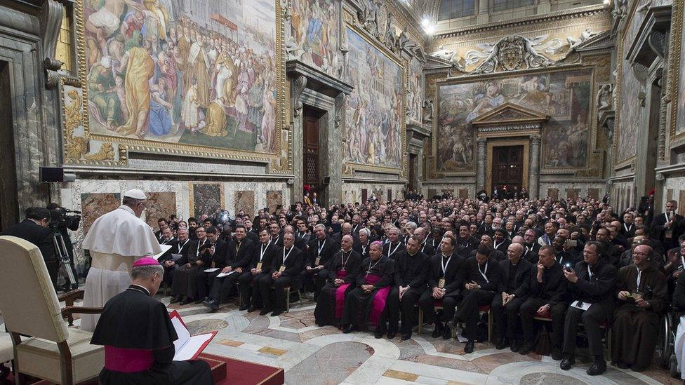 Pope Francis addresses the Missionaries of Mercy