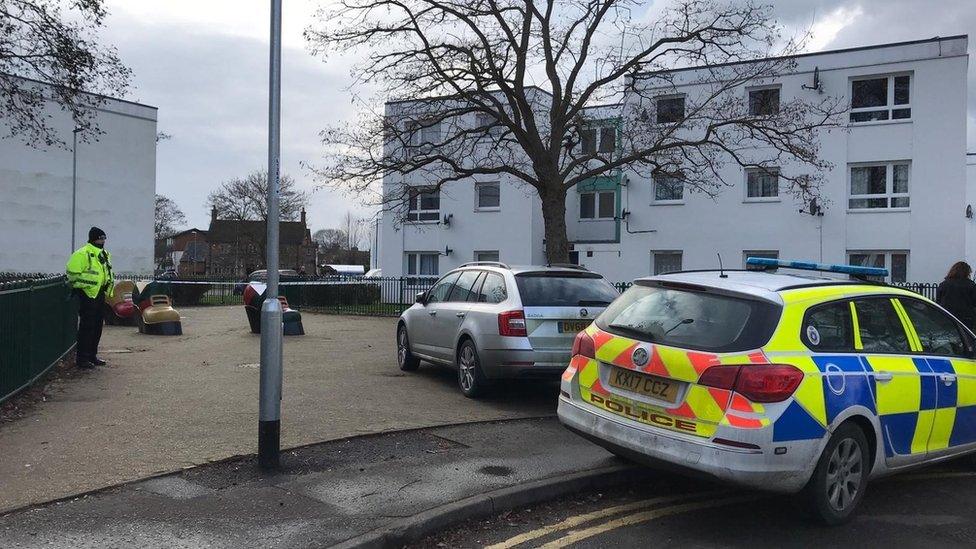 Police cordon in Byfield Road