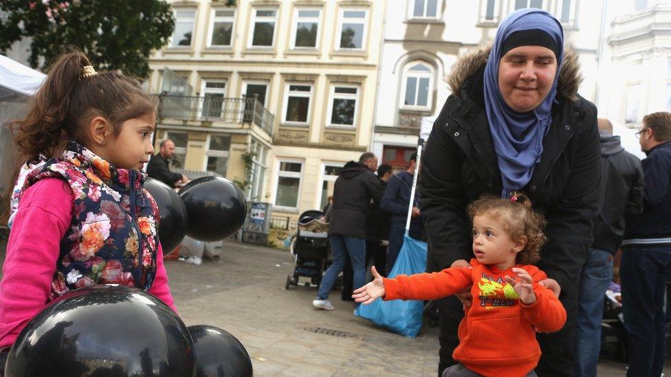 Syrian refugees in Hamburg