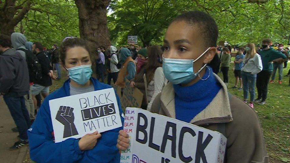 Two protestors