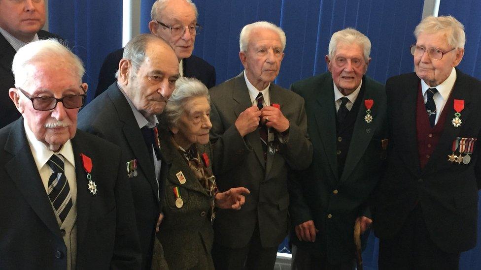 The seven British Normandy veterans