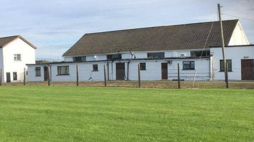 Magheracloone Mitchells GAA club house showing cracks