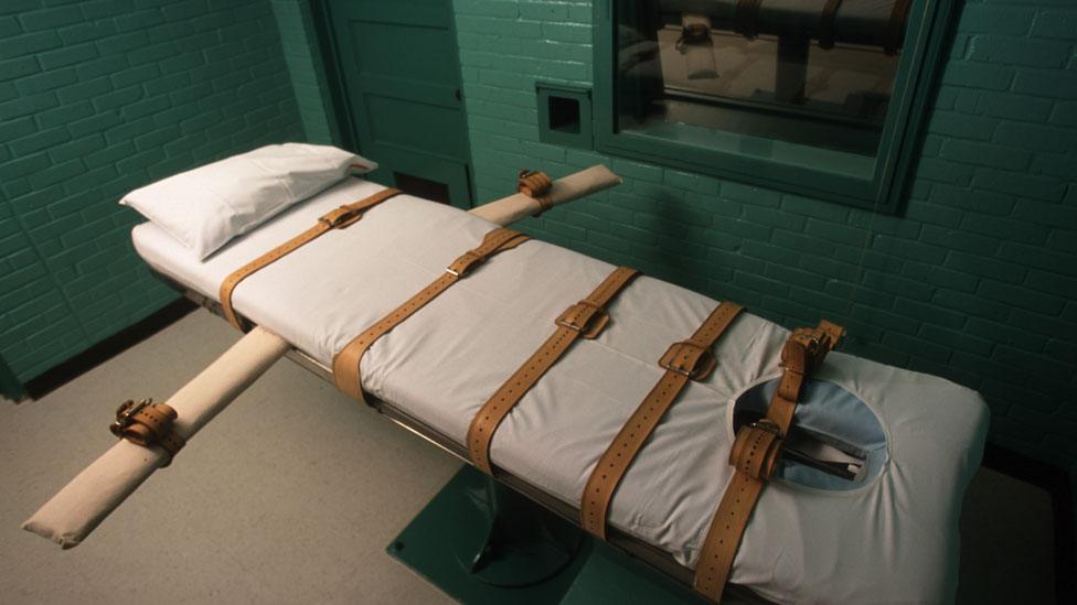 A US lethal injection execution chamber