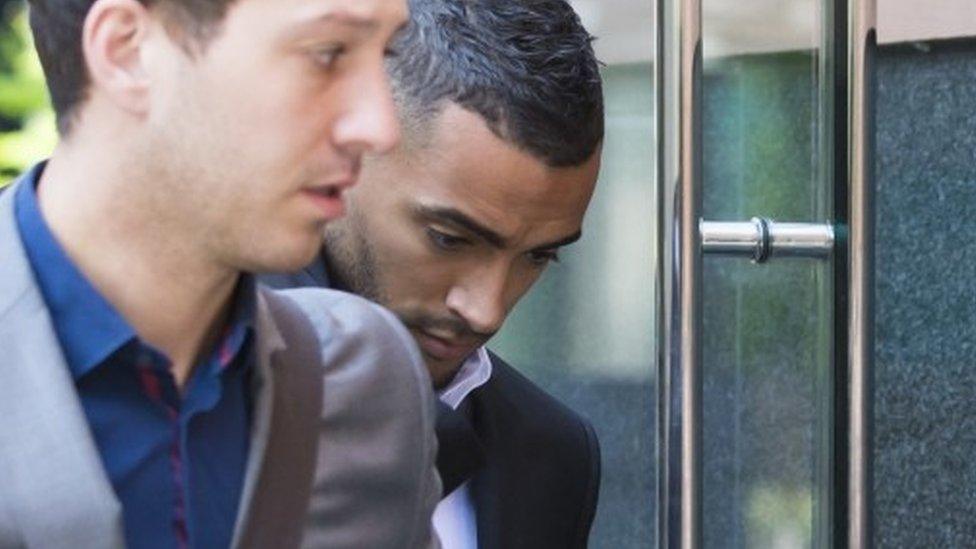 Leicester City footballer Danny Simpson arrives at Manchester Magistrates" Court