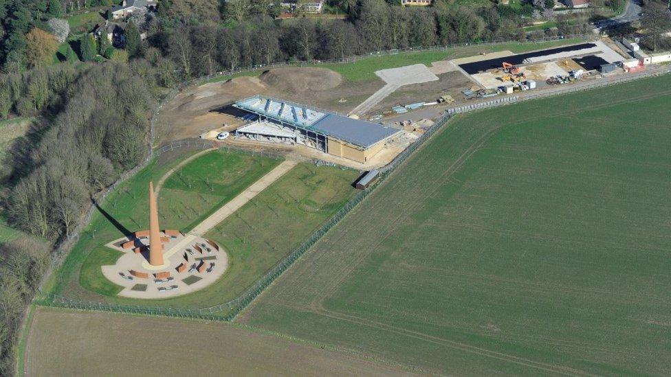 Aerial view of the site