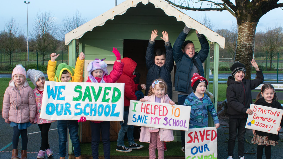 Children at St Mary's PS in Fivemiletown