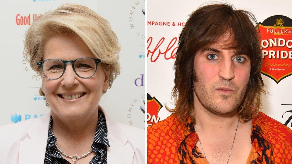 File photos of Sandi Toksvig (left) and Noel Fielding.