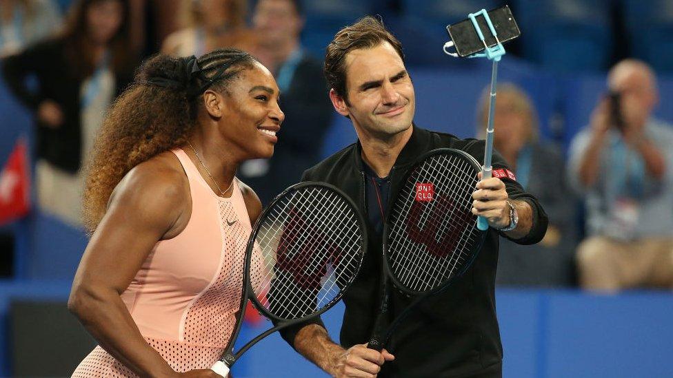 Serena Williams and Roger Federer