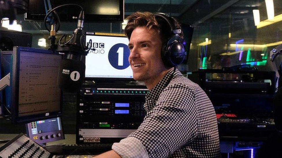 Greg in the new studio for the Radio 1 breakfast show