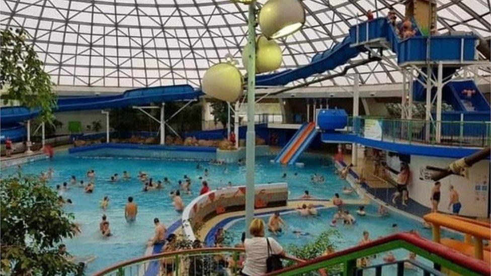 Swimming pool at the Oasis Leisure Centre in Swindon