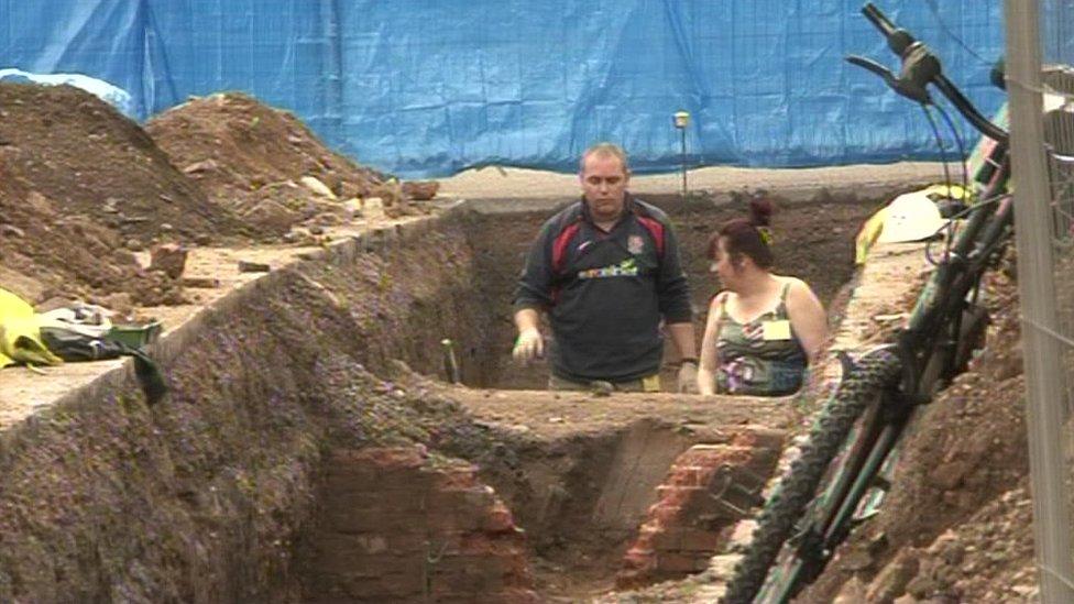 Trench at Greyfriars car park