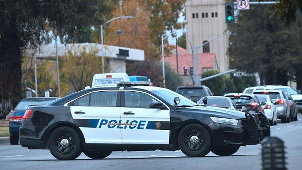 A Bakersfield police vehicle