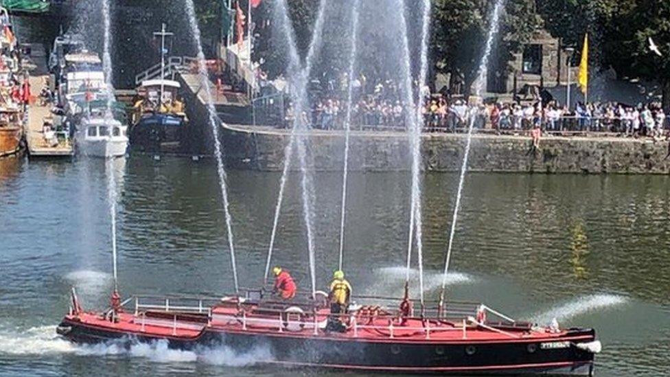 A boat at the harbour festival