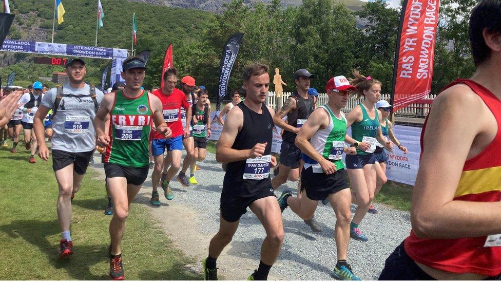 Llanberis on Saturday as the village hosted the Ras Yr Wyddfa race up Snowdon