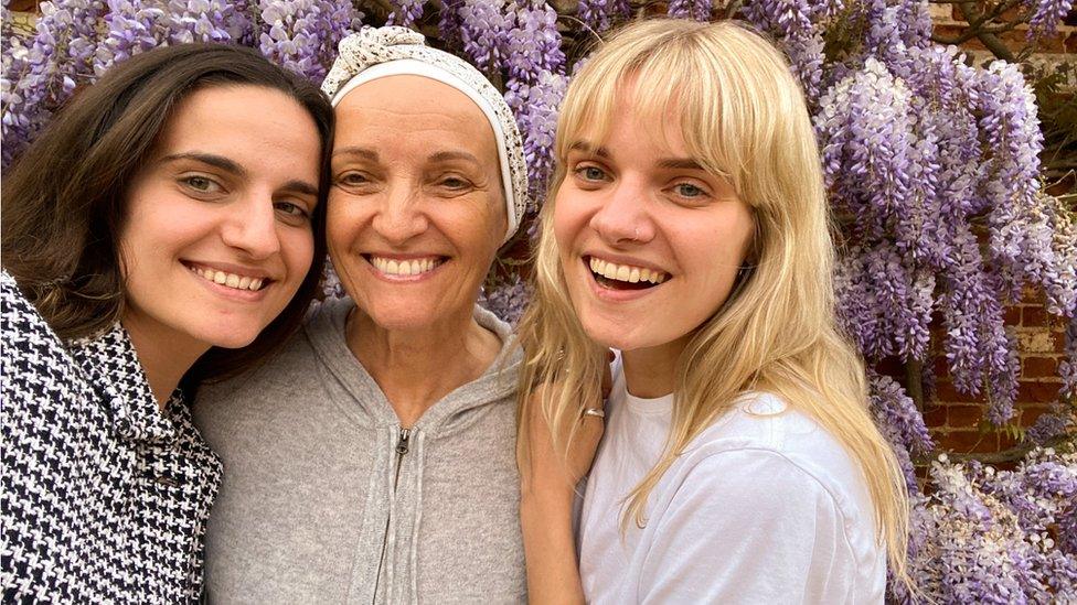 Issy Higham, Jackie Higham and Ella Higham (right)