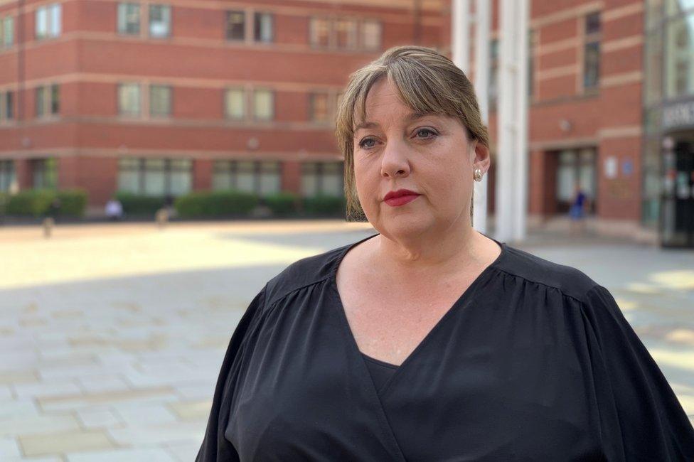 Caroline Henry outside Nottingham Magistrates' Court on 18 July 2022