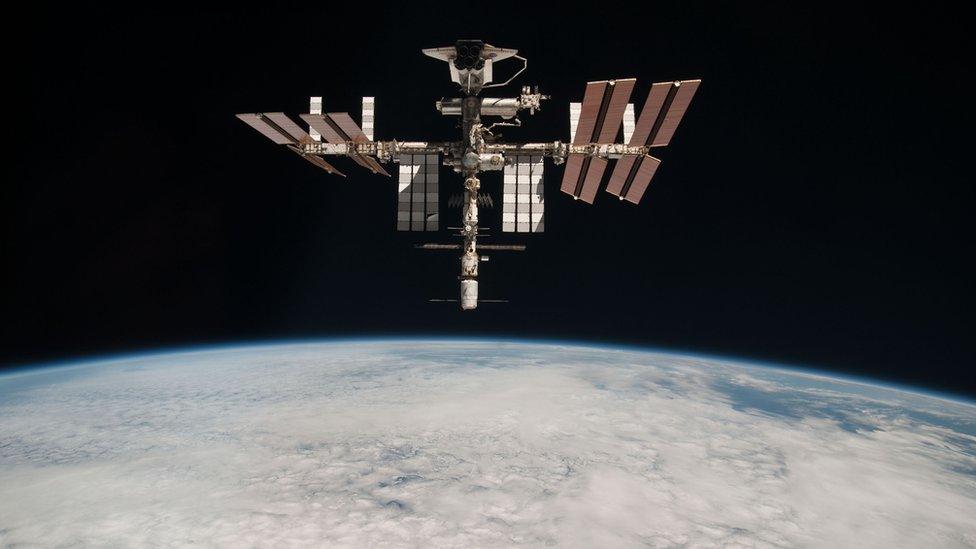 International Space Station above Earth