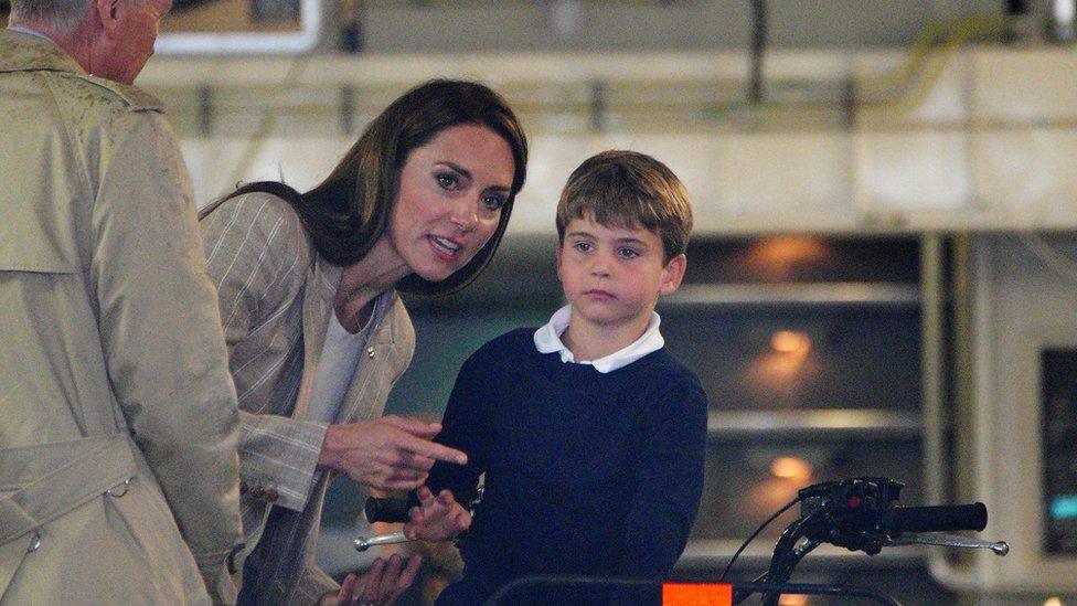 The Princess of Wales and Prince Louis