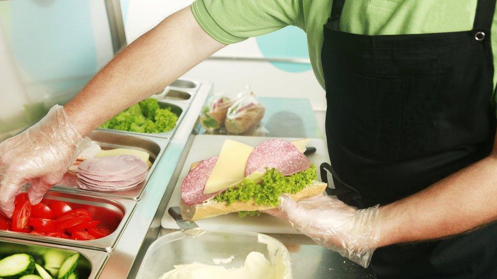 Man preparing food