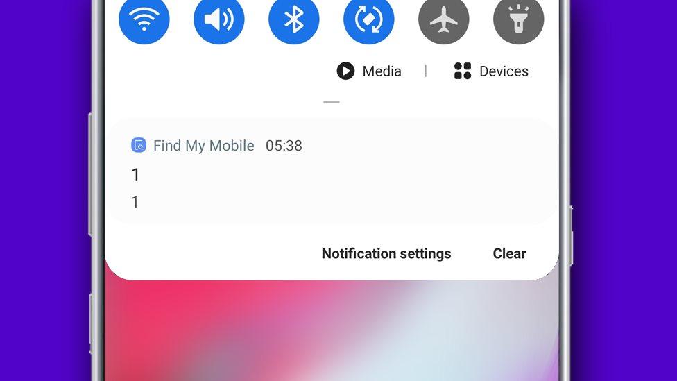 Samsung notification