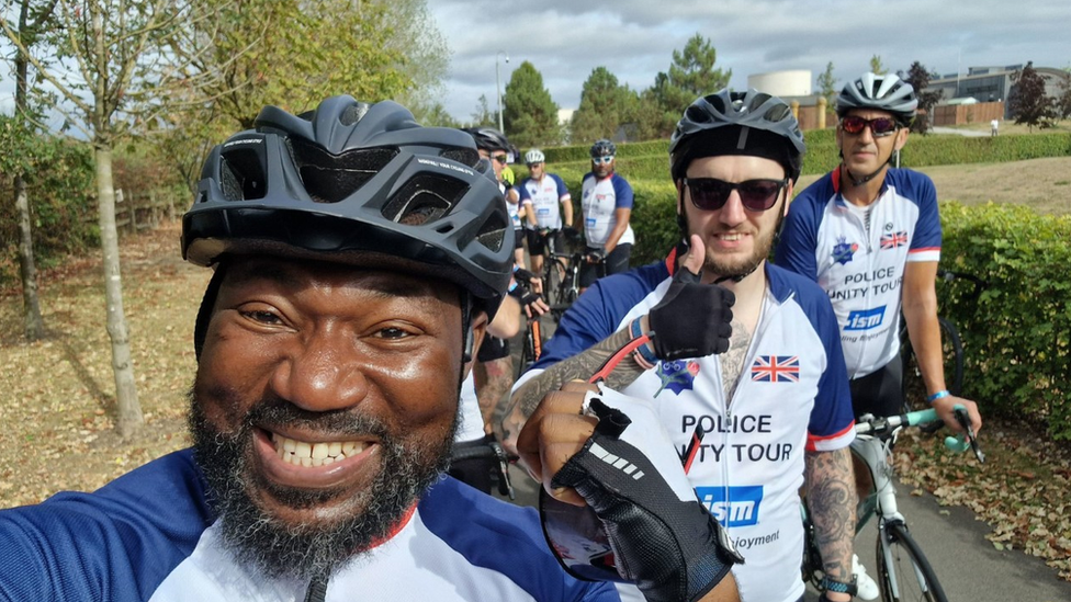 Festus Akinbusoye during his three day cycle challenge