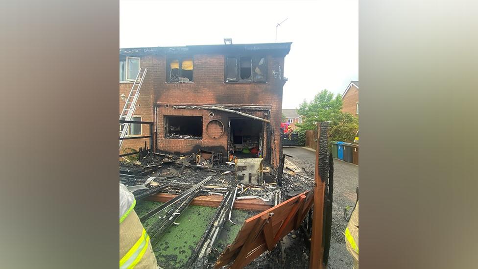 House damaged by fire