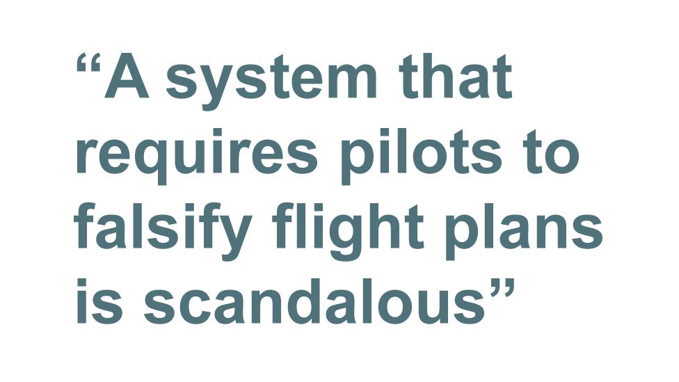 Quotebox: A system that requires pilots to falsify flight plans is scandalous