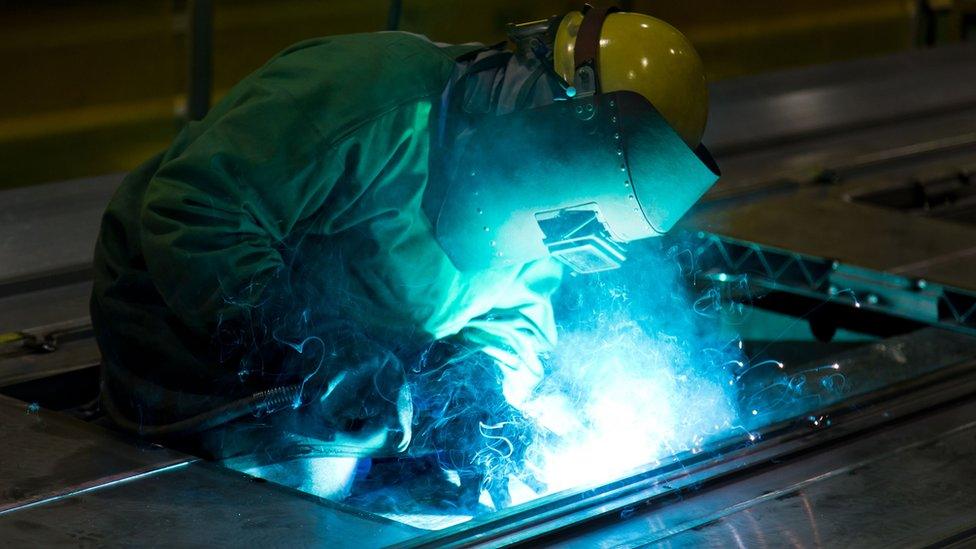 Workman building Virgin Trains new Azuma train