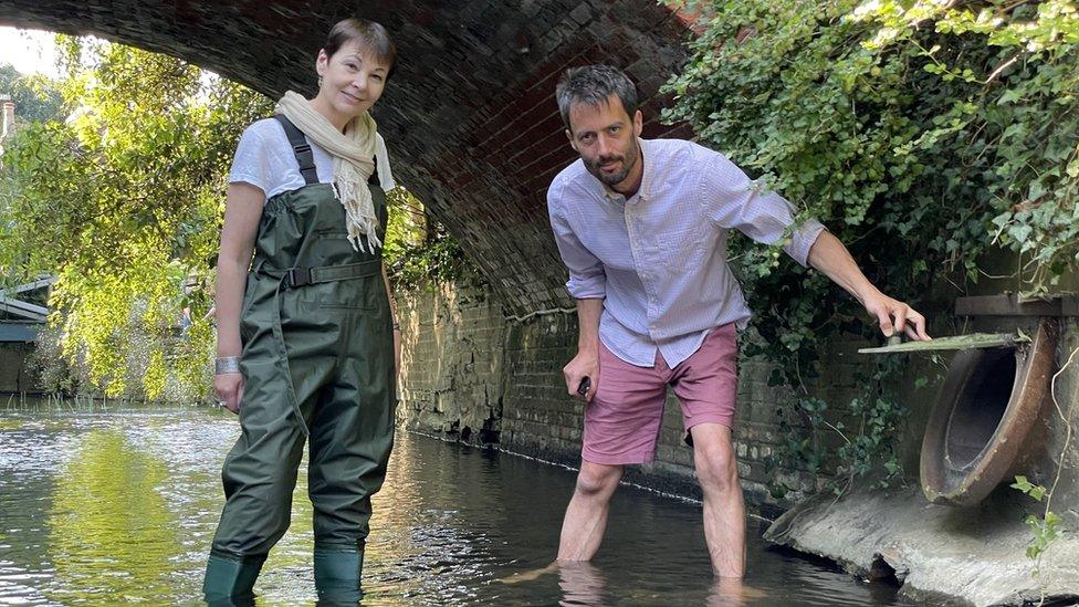 Caroline Lucas MP and Toby Hammond