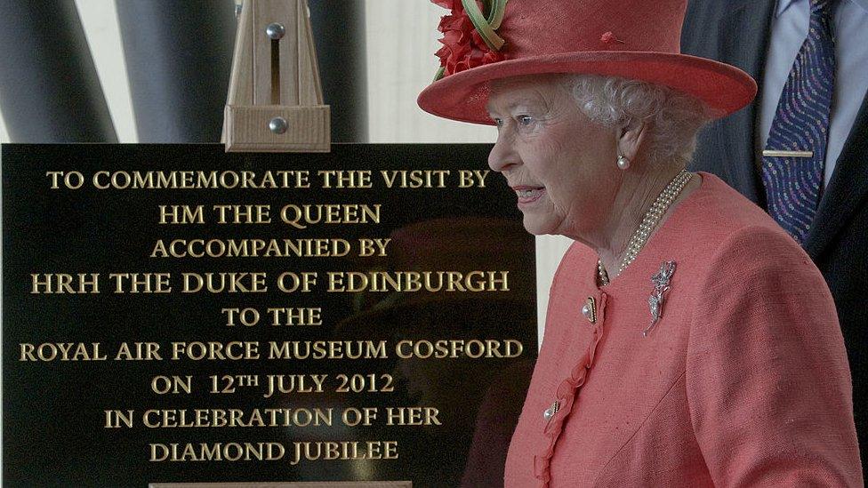 Queen Elizabeth at RAF Cosford in 2012