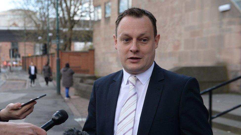 Jason Zadrozny outside Nottingham Crown Court on 27 April 2016