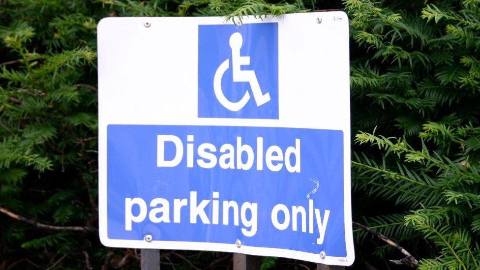 Disabled parking only sign