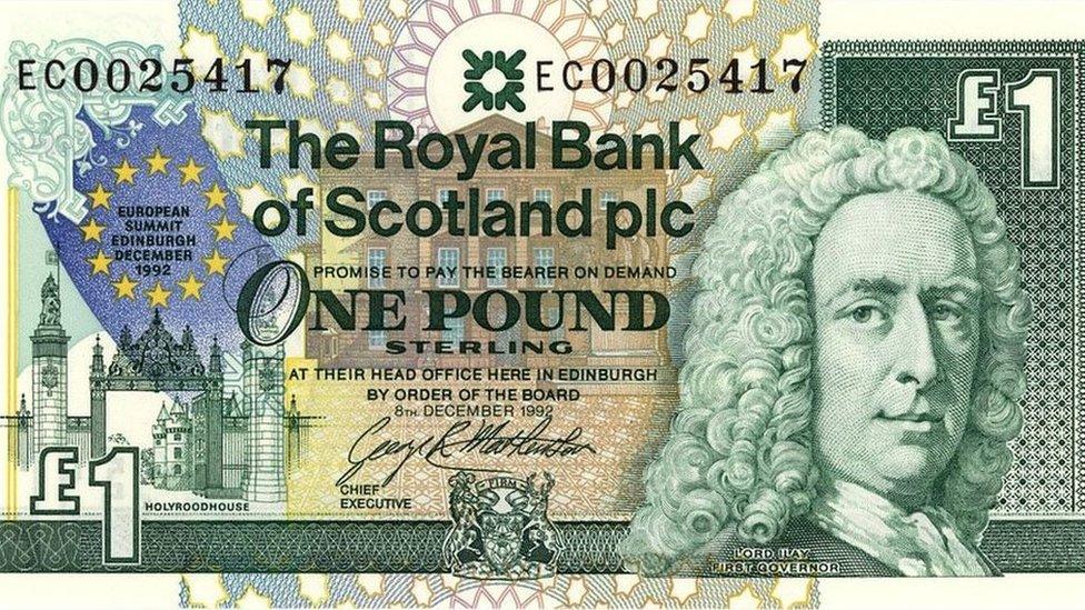 Britain's first commemorative banknote, marking the European Summit meeting in Edinburgh in December 1992