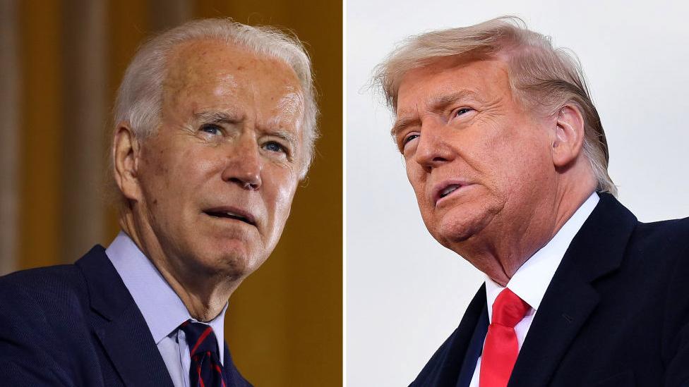 Biden and Trump composite