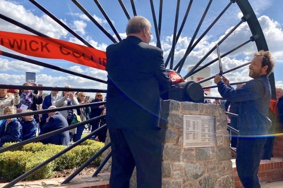 Actor Stephen Graham unveiled Whitwick Colliery disaster memorial, in Hugglescote, Leicestershire