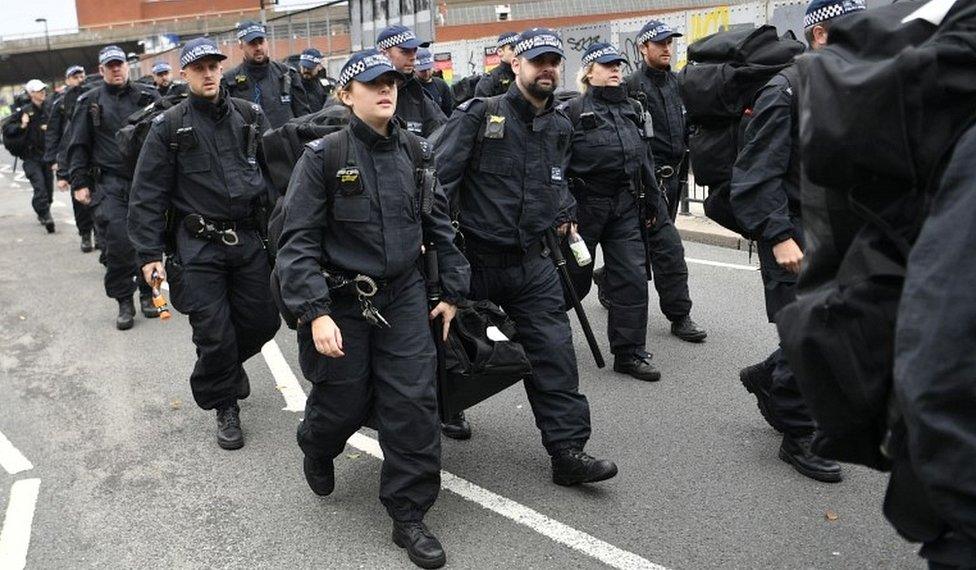 Police officers at Carnival