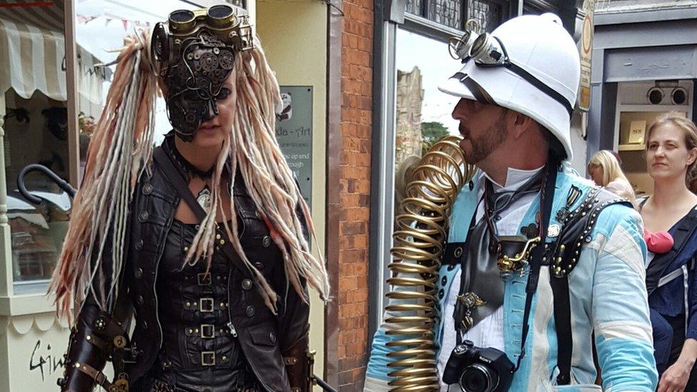 Steampunk enthusiasts at the festival in 2016