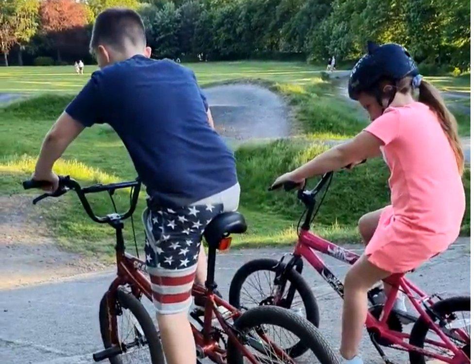 children cycling