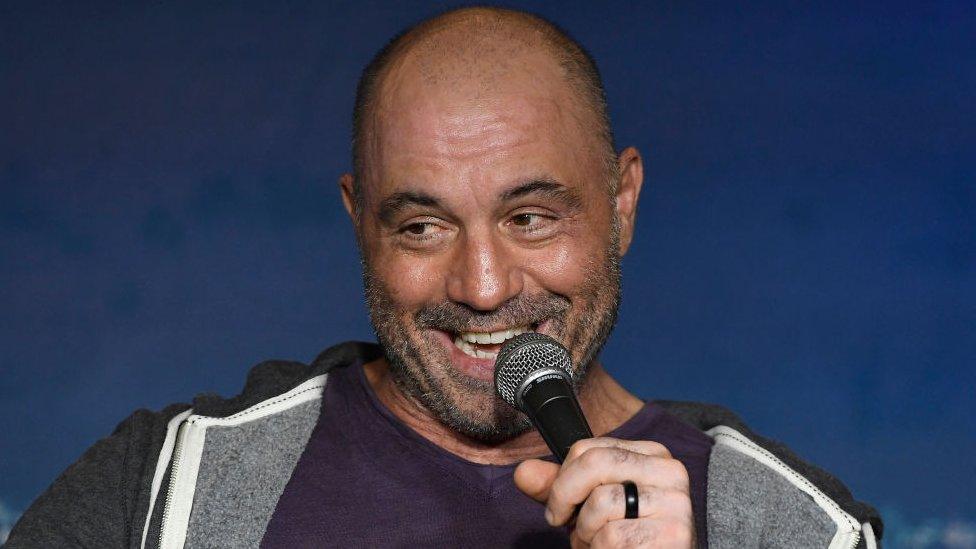 Comedian Joe Rogan performs during his appearance at The Ice House Comedy Club on August 07, 2019 in Pasadena, California