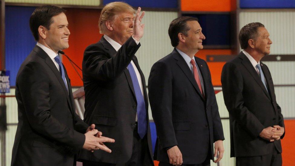 Rubio, Trump, Kasich and Cruz