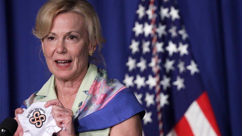 Deborah Birx at a White House briefing on 8 July 2020