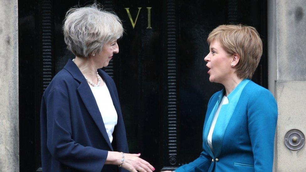 Theresa May and Nicola Sturgeon