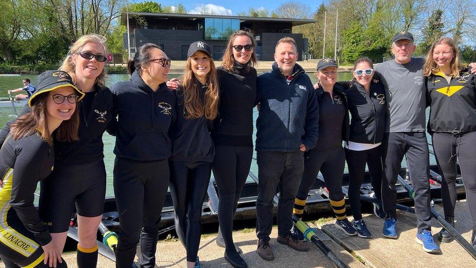 River Action CEO James Wallace with rowers