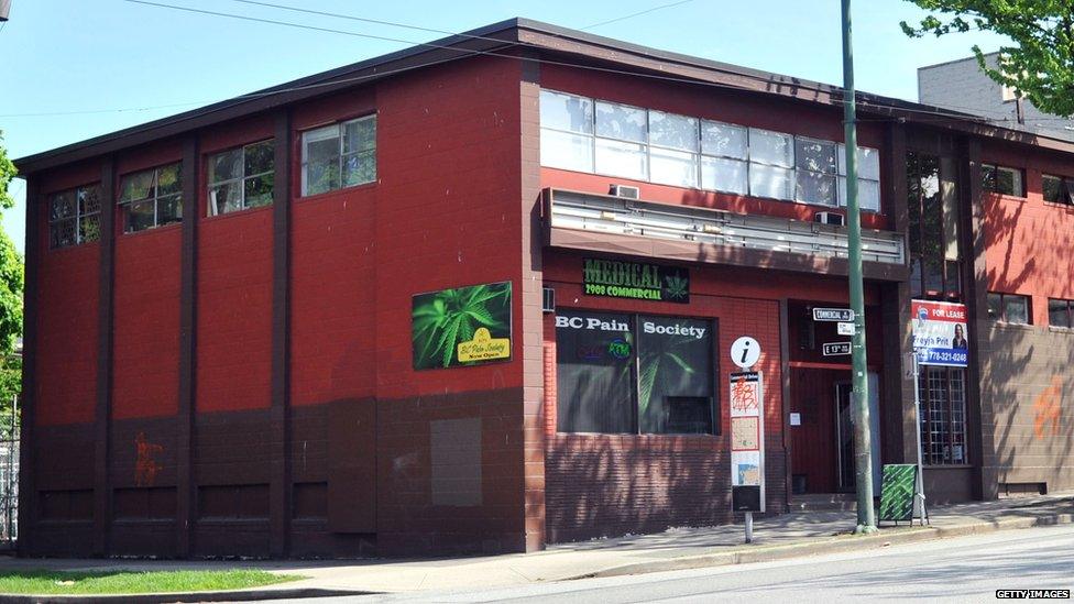 A medical cannabis shop in Canada