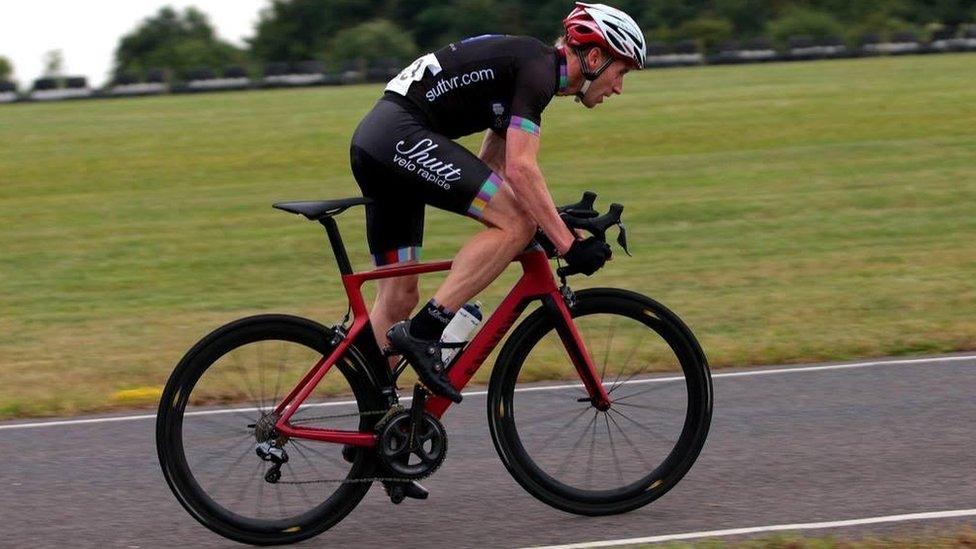 Peter Dumbreck on his bike