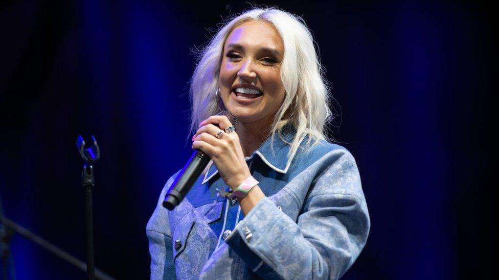 Megan McKenna performs on the Acoustic stage during day five of Glastonbury Festival