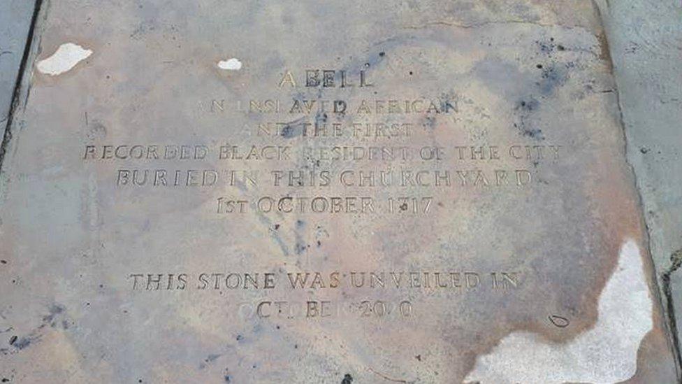 Stone marking the life of Abell