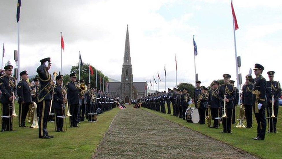 Music was performed by the Royal Air Force Regiment